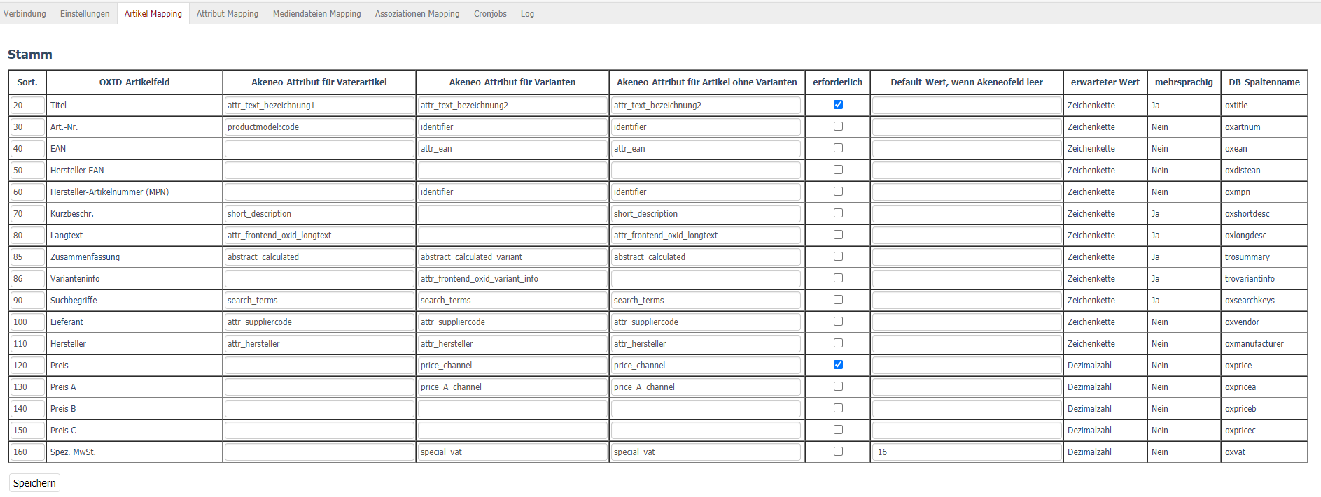 Akeneo PIM Importer for OXID eShop