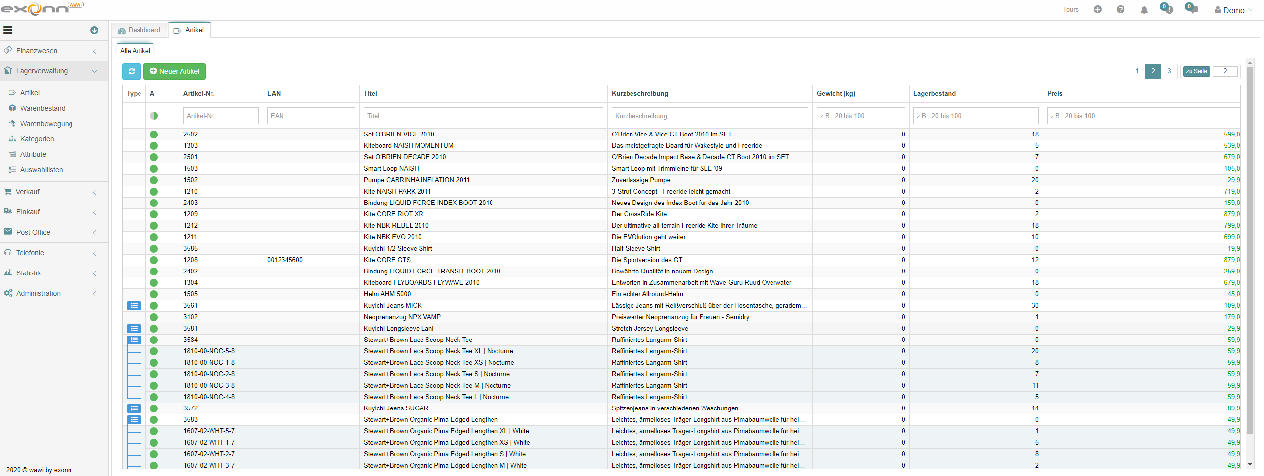 Connector for exonn ERP and OXID eShop
