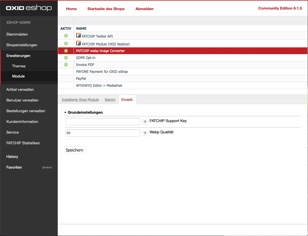 FATCHIP OXID Plugin WebP Bildkonverter